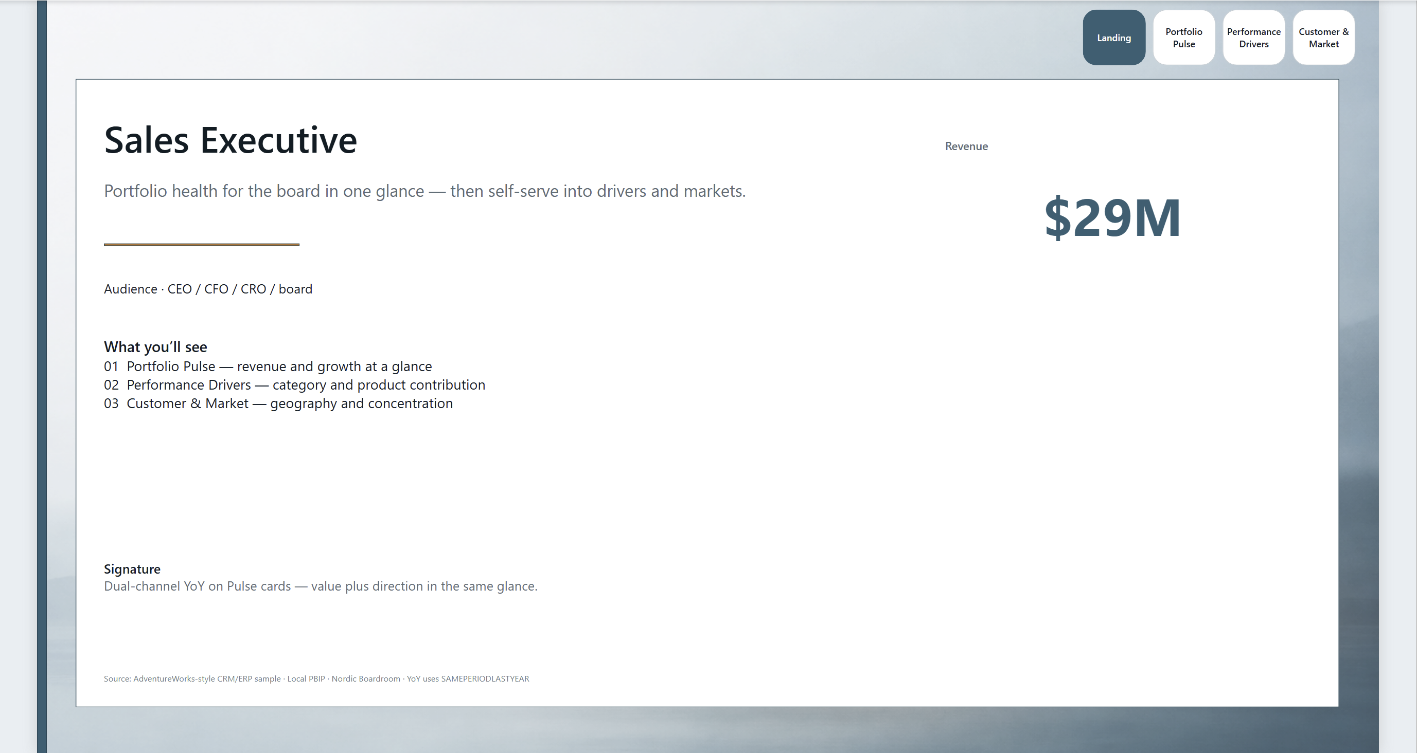 Sales Executive — Landing