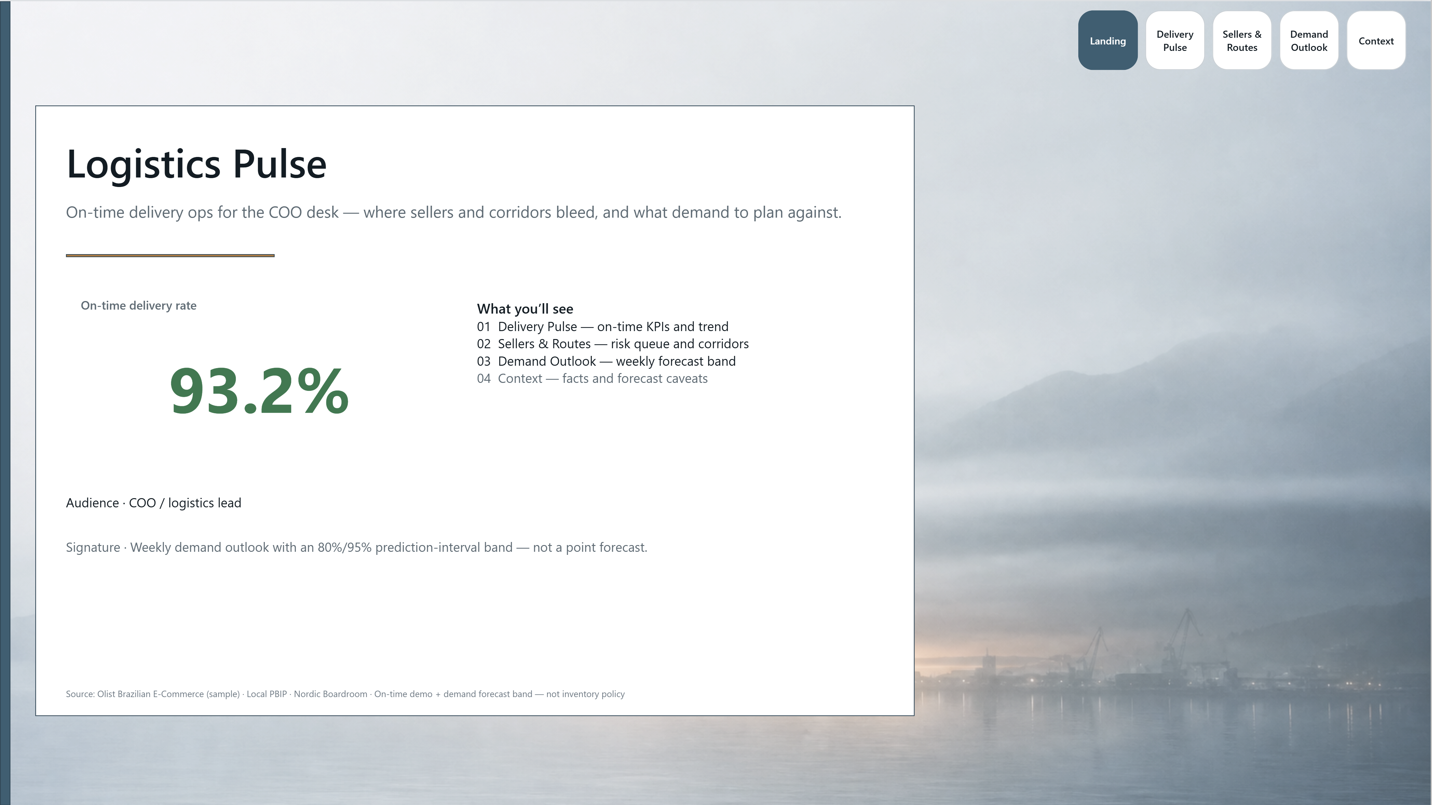 Logistics Pulse — Landing